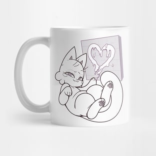 Lotion Cat - Lotion Heart Mug